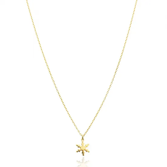 925 Sterling Silver Snowflake Necklace - Sade 925 Silver Jewelry