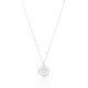 925 Silver Compass Disc Necklace | 925 Sterling Silver Wholesale | Sade Silver 925 Silver Compass Disc Necklace - Sade 925 Silver Jewelry