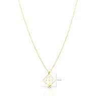 925 Silver Turkish Geometric Necklace