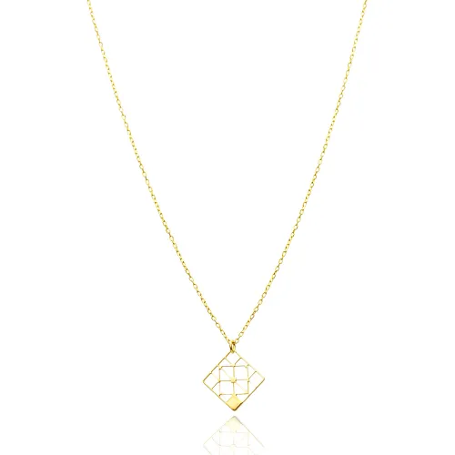 925 Silver Turkish Geometric Necklace