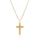 Gold Filigree Cross 925 Silver Necklace - Sade 925 Silver Jewelry