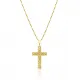 Gold Filigree Cross 925 Silver Necklace - Sade 925 Silver Jewelry