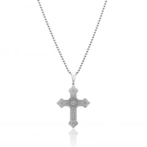 Gold Celtic Cross 925 Sterling Silver Necklace