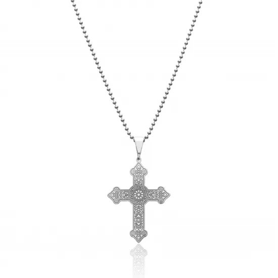 Gold Celtic Cross 925 Sterling Silver Necklace - Sade 925 Silver Jewelry