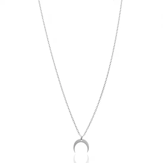 Wholesale 925 Silver Moon Necklace | 925 Sterling Silver Wholesale | Sade Silver Wholesale 925 Silver Moon Necklace - Sade 925 Silver Jewelry