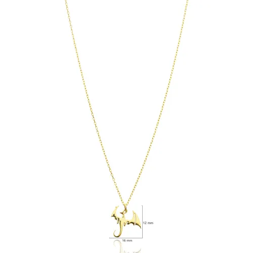 925 Silver Dragon Charm Necklace