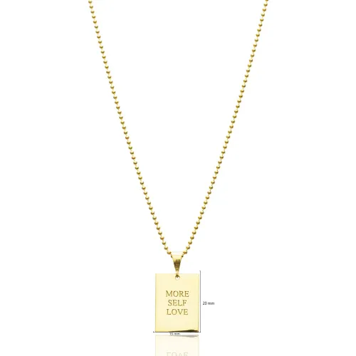 Inspirational Silver Tag Necklace