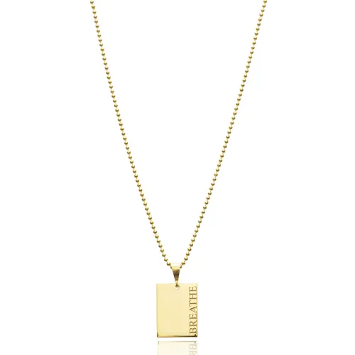 925 Silver Engraved Tag Necklace