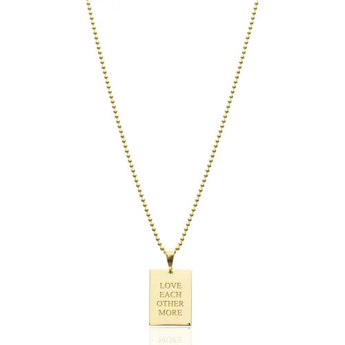 Wholesale Rectangle Tag Silver Necklace