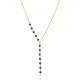 Black Stone 925 Silver Y Necklace | 925 Sterling Silver Wholesale | Sade Silver Black Stone 925 Silver Y Necklace - Sade 925 Silver Jewelry