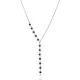 Black Stone 925 Silver Y Necklace | 925 Sterling Silver Wholesale | Sade Silver Black Stone 925 Silver Y Necklace - Sade 925 Silver Jewelry
