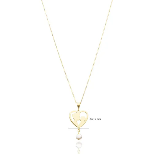 Pearl Mother Child 925 Silver Necklace Pearl Mother Child 925 Silver Necklace