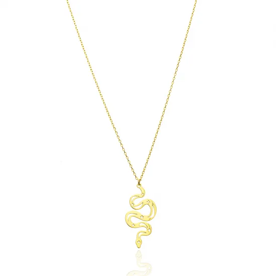 Wholesale 925 Silver Snake Pendant Necklace | 925 Sterling Silver Wholesale | Sade Silver Wholesale 925 Silver Snake Pendant Necklace - Sade 925 Silver Jewelry