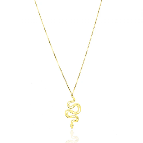 Turkish Snake 925 Sterling Silver Necklace - Sade 925 Silver Jewelry