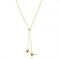 Heart Lariat Turkish 925 Silver Necklace