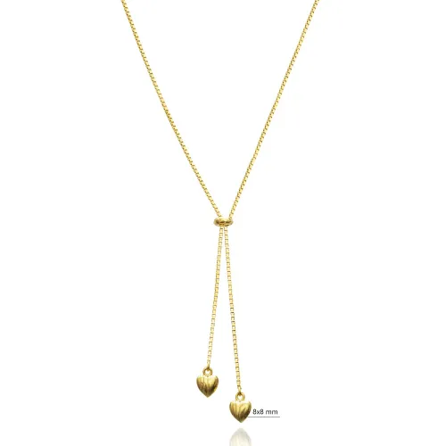 Heart Lariat Turkish 925 Silver Necklace