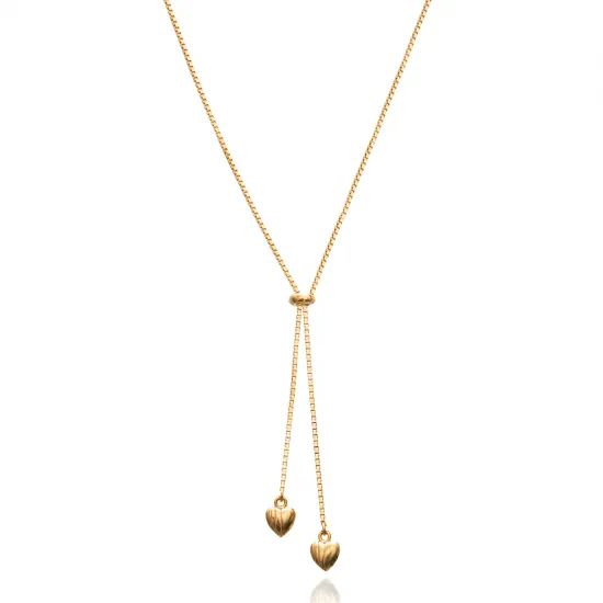 Heart Lariat Turkish 925 Silver Necklace | 925 Sterling Silver Wholesale | Sade Silver Heart Lariat Turkish 925 Silver Necklace - Sade 925 Silver Jewelry