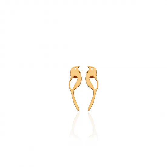 Turkish Handmade Silver Bird Earrings - Sade 925 Silver Jewelry
