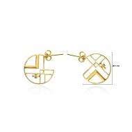 925 Sterling Silver Geometric Earrings