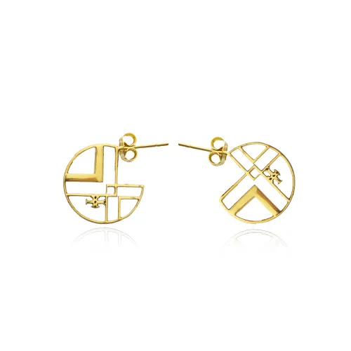 925 Sterling Silver Geometric Earrings