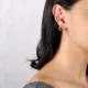Plain Multiple Silver Cartilage Earrings - Sade 925 Silver Jewelry