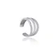 Triple Plain Silver Cartilage Earrings | 925 Sterling Silver Wholesale | Sade Silver Triple Plain Silver Cartilage Earrings - Sade 925 Silver Jewelry