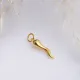 Pendant Charm Itallian Horn Symbol Plain - Sade 925 Silver Jewelry