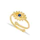 Trendy Dainty Sapphire Stone Evil Eye Shape Wholesale Turkish 925 Silver Sterling Adjustable Ring | 925 Sterling Silver Wholesale | Sade Silver Trendy Dainty Sapphire Stone Evil Eye Shape Wholesale Turkish 925 Silver Sterling Adjustable Ring - Sade 925 Silver Jewelry