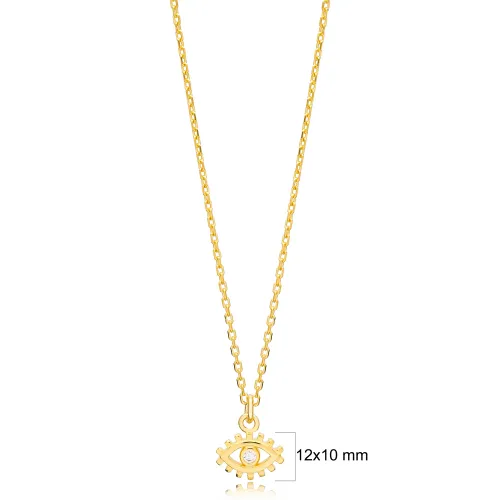 Trendy White Stone Evil Eye Handmade Turkish 925 Sterling Silver Charm Necklace Trendy White Stone Evil Eye Handmade Turkish 925 Sterling Silver Charm Necklace