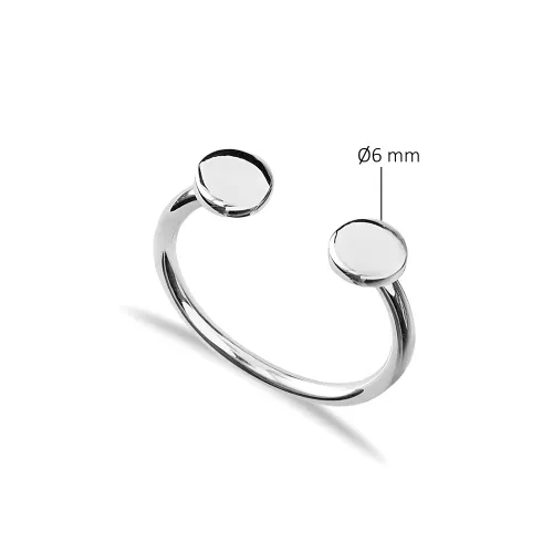 Round Shape Silver Adjustable Ring Round Shape Silver Adjustable Ring