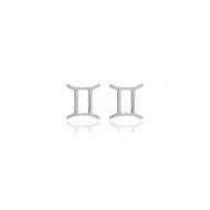 Gemini Horoscope 925 Silver Stud Earrings