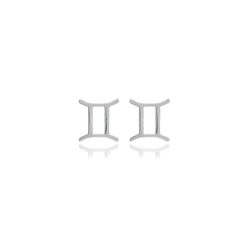 Gemini Horoscope 925 Silver Stud Earrings