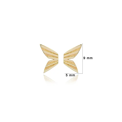 Plain Wings 925 Silver Stud Earrings Plain Wings 925 Silver Stud Earrings