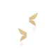 Plain Wings 925 Silver Stud Earrings | 925 Sterling Silver Wholesale | Sade Silver Plain Wings 925 Silver Stud Earrings - Sade 925 Silver Jewelry
