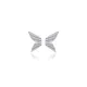 Plain Wings 925 Silver Stud Earrings | 925 Sterling Silver Wholesale | Sade Silver Plain Wings 925 Silver Stud Earrings - Sade 925 Silver Jewelry