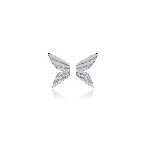 Plain Wings 925 Sterling Silver Earrings