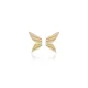Plain Wings 925 Silver Stud Earrings | 925 Sterling Silver Wholesale | Sade Silver Plain Wings 925 Silver Stud Earrings - Sade 925 Silver Jewelry