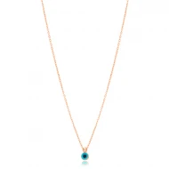 Mini Evil Eye Shaker 925 Sterling Silver Necklace