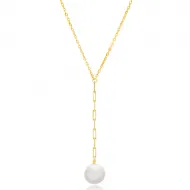 Dainty Y Design Pearl Necklace Pendant Handmade Turkish 925 Sterling Silver Jewelry