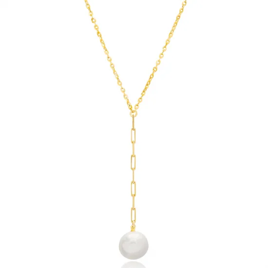 Dainty Y Design Pearl Necklace Pendant Handmade Turkish 925 Sterling Silver Jewelry | 925 Sterling Silver Wholesale | Sade Silver Dainty Y Design Pearl Necklace Pendant Handmade Turkish 925 Sterling Silver Jewelry - Sade 925 Silver Jewelry