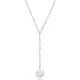 Dainty Y Design Pearl Necklace Pendant Handmade Turkish 925 Sterling Silver Jewelry | 925 Sterling Silver Wholesale | Sade Silver Dainty Y Design Pearl Necklace Pendant Handmade Turkish 925 Sterling Silver Jewelry - Sade 925 Silver Jewelry