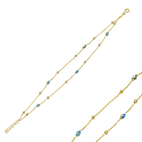 925 Silver Turquoise Evil Eye Bracelet - Sade 925 Silver Jewelry