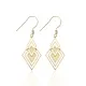 Geometric Diamond Hook 925 Sterling Silver Earrings