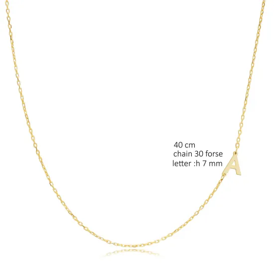 Plain Alphabet  Letter 30 Forse Chain Wholesale Silver Necklace - Sade 925 Silver Jewelry