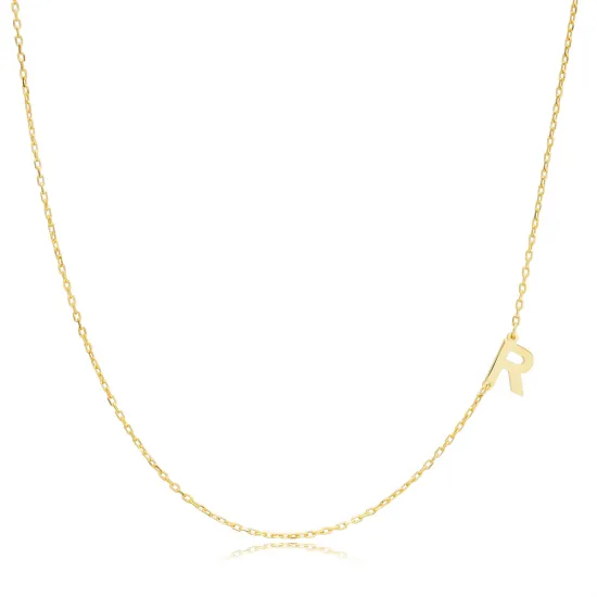 Plain Alphabet  Letter 30 Forse Chain Wholesale Silver Necklace - Sade 925 Silver Jewelry