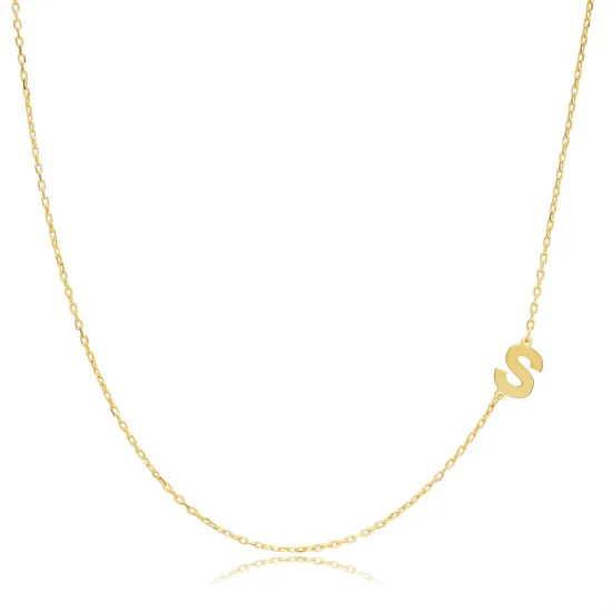 Plain Alphabet  Letter 30 Forse Chain Wholesale Silver Necklace - Sade 925 Silver Jewelry