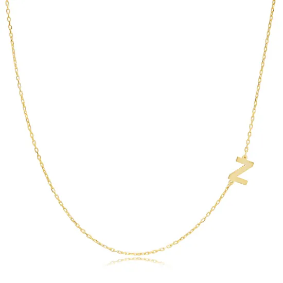 Plain Alphabet  Letter 30 Forse Chain Wholesale Silver Necklace - Sade 925 Silver Jewelry