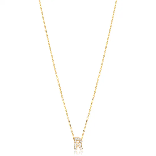 Initial Alphabet letter A Charm Zircon Stone Pendant. Wholesale 925 Sterling Silver Jewelry | 925 Sterling Silver Wholesale | Sade Silver Initial Alphabet letter A Charm Zircon Stone Pendant. Wholesale 925 Sterling Silver Jewelry - Sade 925 Silver Jewelry