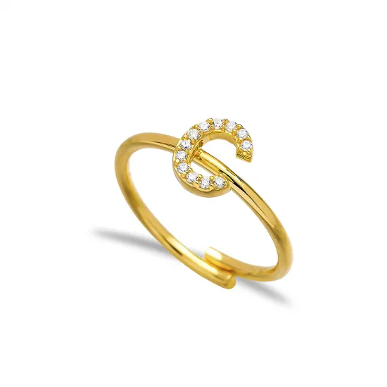 Letter Design Adjustable Ring Turkish Handcrafted Wholesale 925 Silver Sterling Jewelry | 925 Sterling Silver Wholesale | Sade Silver Letter Design Adjustable Ring Turkish Handcrafted Wholesale 925 Silver Sterling Jewelry - Sade 925 Silver Jewelry