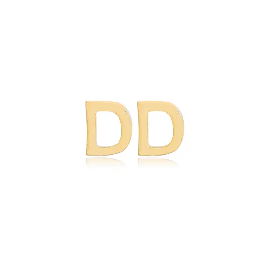 Minimalistic Initial Alphabet letter Stud Earring Wholesale 925 Sterling Silver Jewelry | 925 Sterling Silver Wholesale | Sade Silver Minimalistic Initial Alphabet letter Stud Earring Wholesale 925 Sterling Silver Jewelry - Sade 925 Silver Jewelry